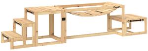 PawHut Set Agility per Cani, Costruzione per l'Allenamento dei Cani con Ponte, Scala, Piattaforma, in Legno di Pino, per Cani di Taglia Grande fino a 40 kg