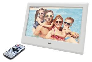 Sencor - Cornice per foto digitale con altoparlante 230V bianco + telecomando