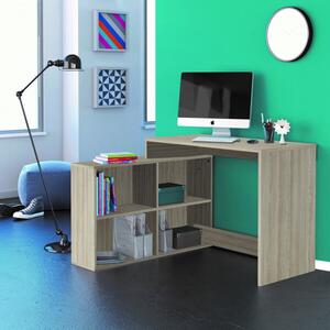Scrivania angolare >Dewirovo< in rovere Sonoma - 111,9 x 76,7 x 100,7 cm (L x A x P)