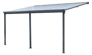 Tettoia per terrazza in alluminio San Diego 3 x 4,3 CoverTech antracite