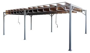 Pergola da terrazzo antracite Paros 3x6m Garden Point
