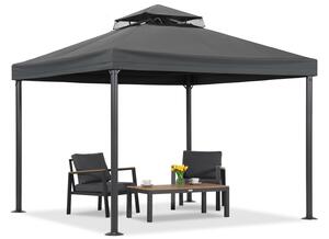Padiglione da giardino antracite Valencia 3x3 m Garden Point