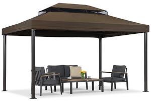 Padiglione da giardino marrone Valencia 3x4 m Garden Point