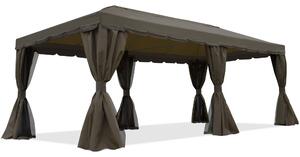 Padiglione da giardino marrone Valencia 3x6 m Garden Point