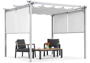 Pergola bianca da terrazzo con tapparelle La Palma 3x3 Garden Point