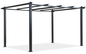 Barbados 3 x 3 m antracite Garden Point pergola in metallo per patio