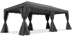 Padiglione da giardino antracite con zanzariera Valencia 3x6 m Garden Point