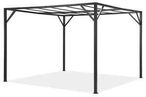 Pergola da terrazzo Santorini 3 x 4 m in metallo antracite Garden Point