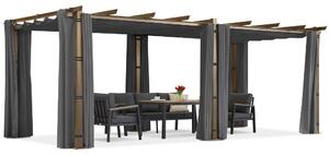 Pergola In Legno Di Pino Per Esterni - 205x40x203 Cm, Impregnata Verde, Per Giardino E Piante Rampicanti - Foto 6