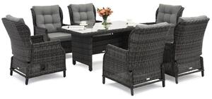 Garden Point mobili da giardino in technorattan Malaga Premium 6 antracite
