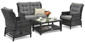 Set di mobili da giardino Malaga Coffee 4 antracite Garden Point