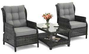 Set di mobili da terrazza Garden Point Malaga antracite