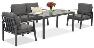 Zakintos Apetito 4 set in alluminio antracite Garden Point