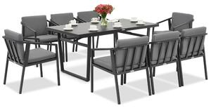 Set da pranzo Cento per 8 persone Garden Point antracite