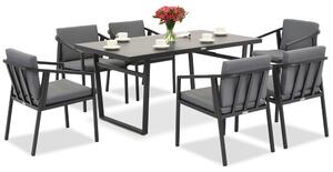 Set da pranzo Cento per 6 persone Garden Point antracite