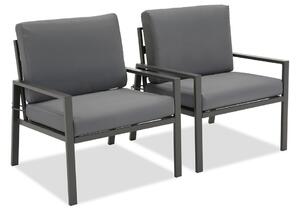 Set di due poltrone Vigo Garden Point antracite