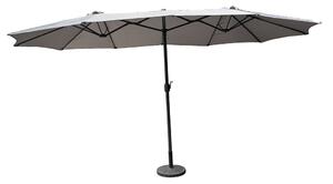 Ombrellone doppio Merida 2,7 x 4,5 m grigio Garden Point