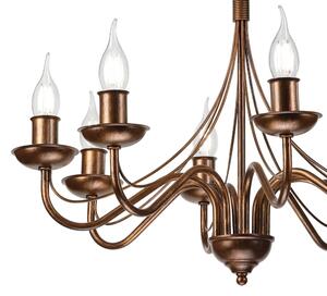 Lampadario a catena ANTON 8xE14/60W/230V bronzo