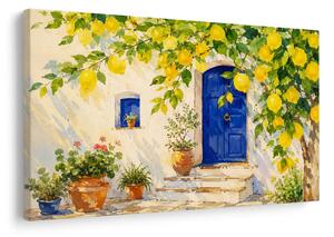 Quadro su tela – Limoni mediterranei sopra la veranda