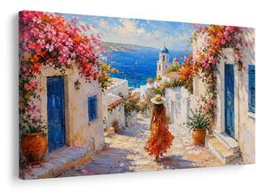 Quadro su tela – Vicolo estivo verso il mare