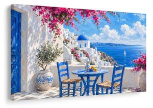 Quadro su tela – Terrazza estiva sul mare