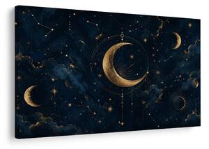 Quadro su tela – Luna mistica nel cielo notturno