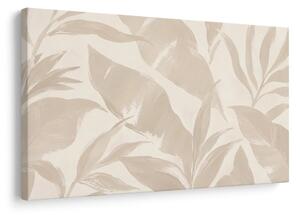Quadro su tela – Foglie tropicali beige delicate