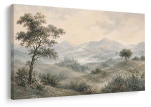 Quadro su tela – Albero della vita in paesaggio montano