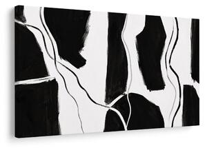 Quadro su tela – Astratto contrastato in bianco e nero