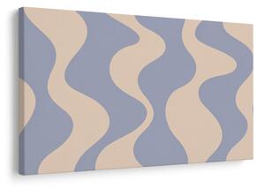 Quadro su tela – Delicate curve astratte in blu