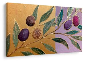 Quadro su tela – Olive viola sul ramo