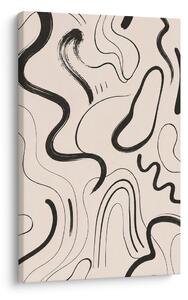 Quadro su tela – Curve organiche in beige