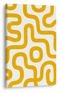 Quadro su tela – Curve organiche in giallo
