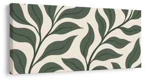 Quadro su tela – Motivo botanico decorativo di foglie
