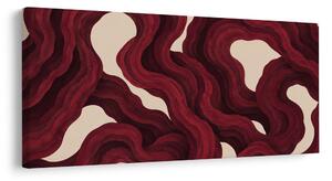 Quadro su tela – Forme fluide rosso intenso