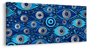 Quadro su tela – Mosaico astratto di occhi blu