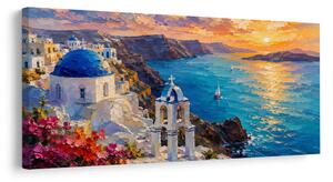 Quadro su tela – Cupole blu sul mare