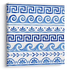 Quadro su tela – Onde e meandro in ceramica