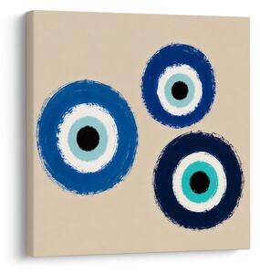 Quadro su tela – Tre occhi blu dell’armonia