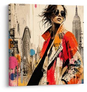 Quadro su tela – Donna elegante nella metropoli