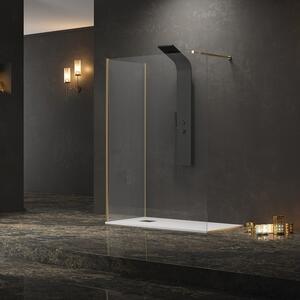 Kamalu box doccia angolare walk-in 80x90 cm profilo oro | kw4000g