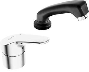 Hansa Mix - Miscelatore monocomando per lavabo per parrucchiere, con doccetta funzionale, cromo 01262183