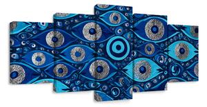 Quadri 5 pezzi – Occhi blu di protezione