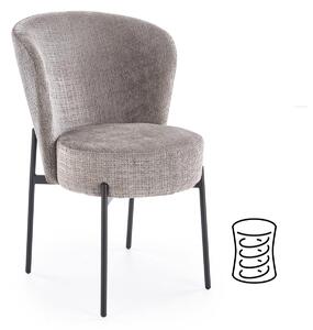 Sedia K590 in tessuto CREMONA color grigio con struttura nera – 55x66x80 cm