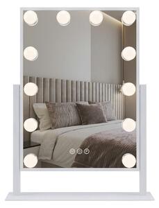 Specchio cosmetico LED HOLLYWOOD White – 30x40 cm