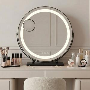 Specchio cosmetico LED MAKE-UP Black – Ø40 cm