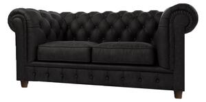 Divano in velluto nero 184 cm Cambridge - Ropez