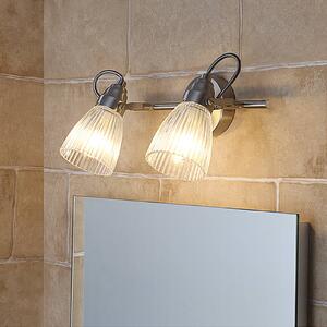 Lampada da parete Kara Lindby, dimmerabile, Alluminio / Grigio / Zincato, Bagno, Vetro, Moderno, Applique