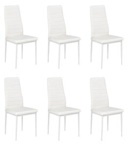 Set di 6 sedie K70 in ecopelle bianca