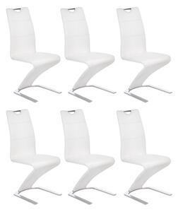 Set di 6 sedie K188 in ecopelle bianca